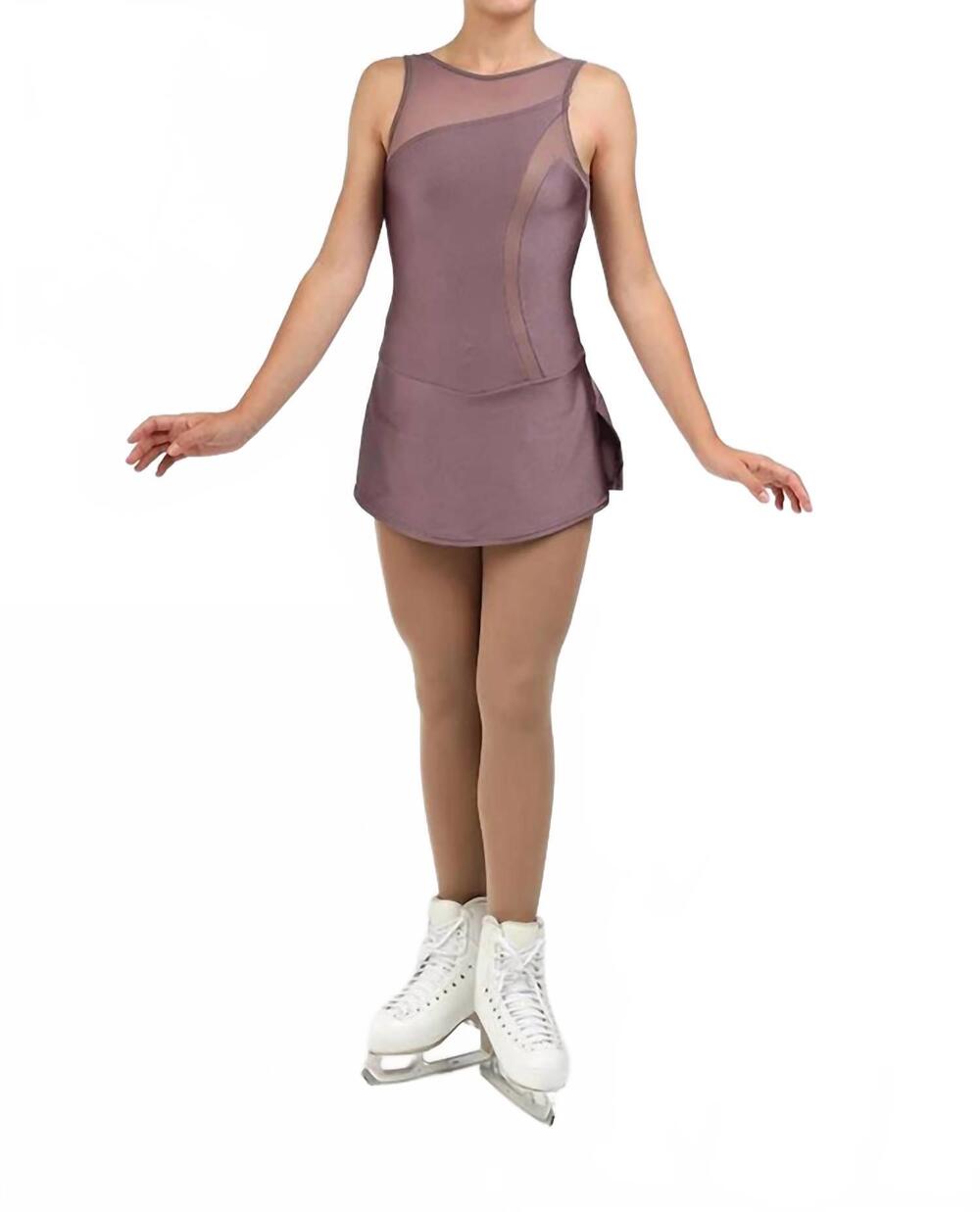 NEW MONDOR fiona sliced mesh micro skirt skate dress in misty purple